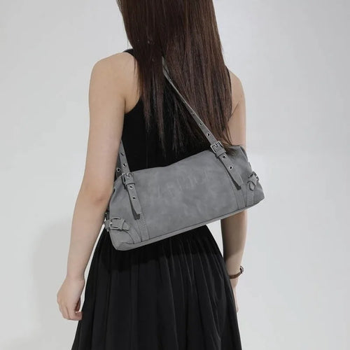 Women's Retro Cylindrical Shoulder Handbag, Spacious Daily Carry Bag for Work Commute, Casual Shopping, Short Trips and