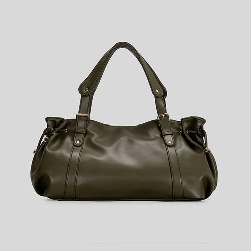Sac à main Boston grande capacité pour femme, en cuir souple, élégant et polyvalent. Idéal pour le travail, les déplacements quotidiens et les sorties, il peut être porté à l'épaule ou en bandoulière.