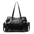 Grand Sac à Main Femme en Cuir PU Souple, Style Y2K, Compartiment Intérieur et Fermeture Zippée