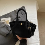 Sac Cabas Femme Effet Daim Vintage - Grande Capacité avec Bandoulière Réglable