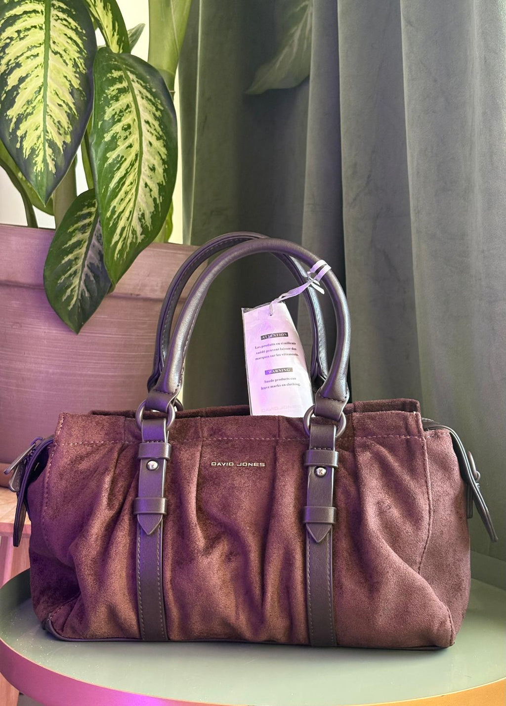 ✨ Sac à main David Jones effet daim ✨